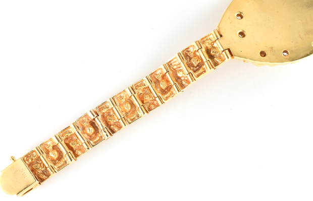 14K Yellow Gold Nugget Bracelet