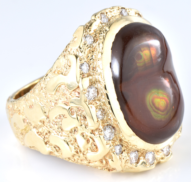 14K Yellow Gold Nugget Ring