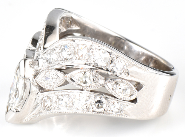 14K White Gold Diamond Ring