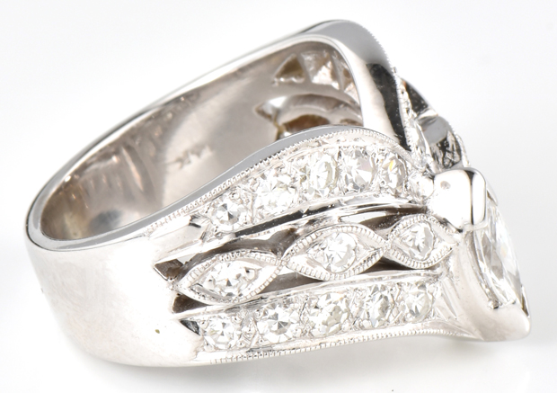 14K White Gold Diamond Ring