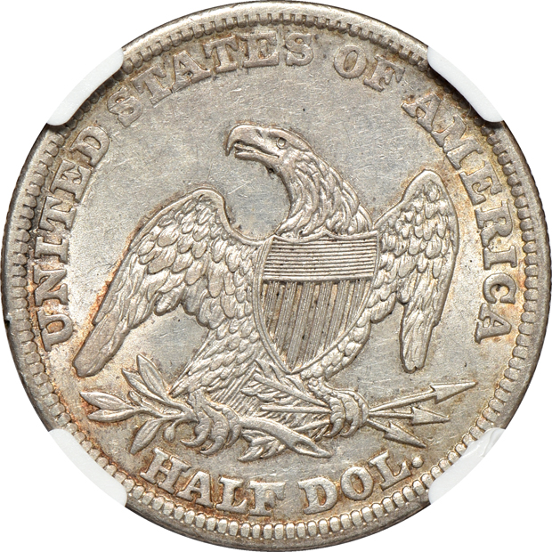 1822 AU details, 1824/1 O-101a XF details, and an 1839 AU details, all NGC cleaned