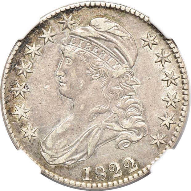 1822 AU details, 1824/1 O-101a XF details, and an 1839 AU details, all NGC cleaned