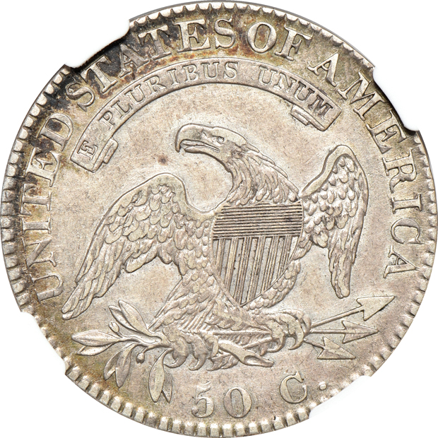 1822 AU details, 1824/1 O-101a XF details, and an 1839 AU details, all NGC cleaned