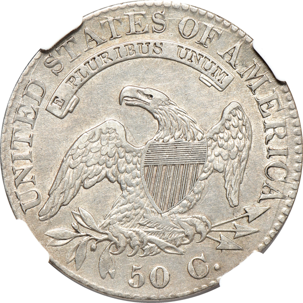 1822 AU details, 1824/1 O-101a XF details, and an 1839 AU details, all NGC cleaned