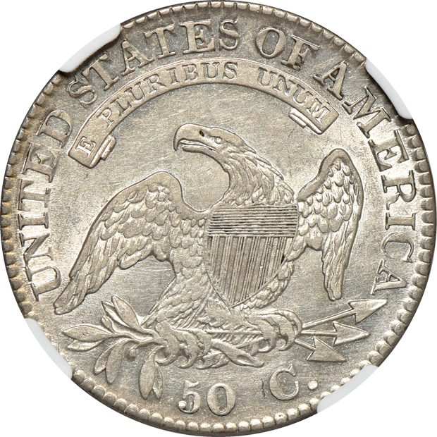 1818 O-109 PCGS XF-45, and an 1823 NGC AU-53