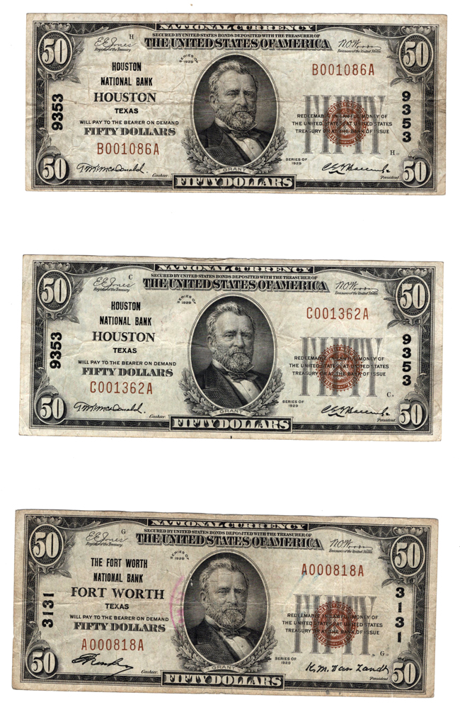 1929 Series $50 Federal Reserve National Bank Note Fine