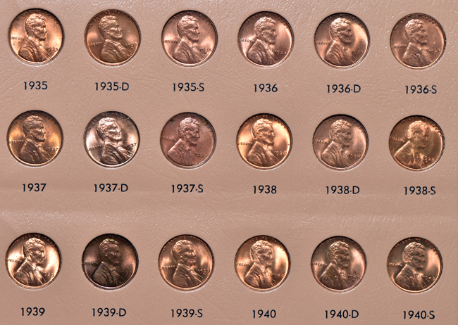 Nearly complete collection of Lincoln cents, 1909 through 2014, including proof-only issues, in a Dansco 8100 album