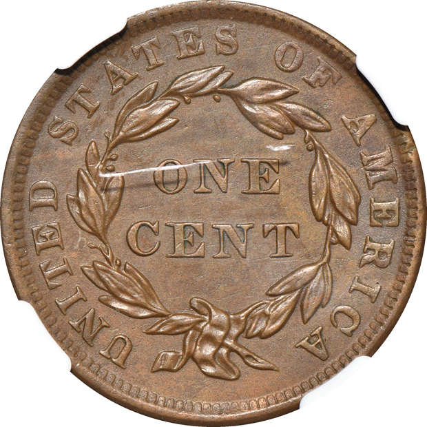 1817 13 Stars PCGS XF-45, and an 1839 Booby Head AU-58 BN