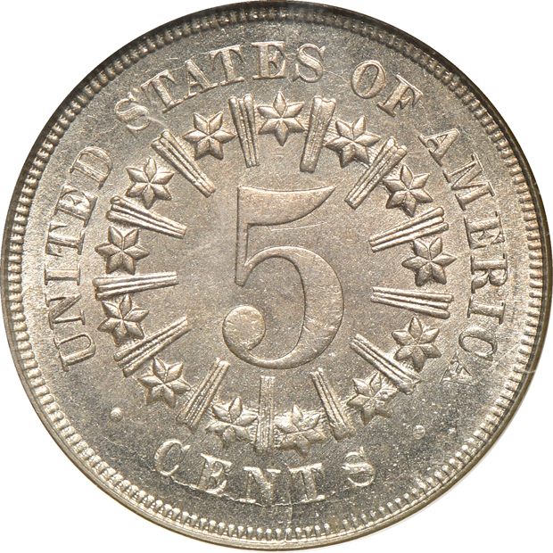 1866 Rays NGC MS-64