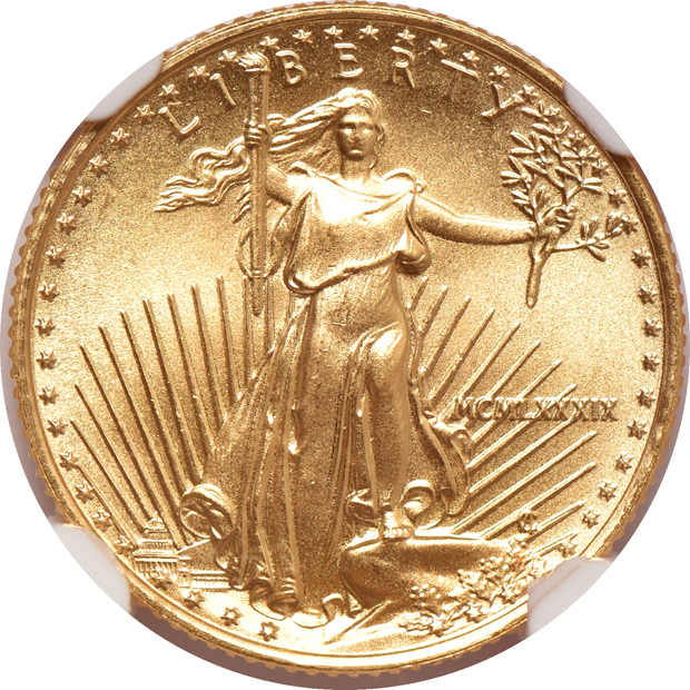 1986 through 1992 1/10oz American Gold Eagles, all NGC MS-69