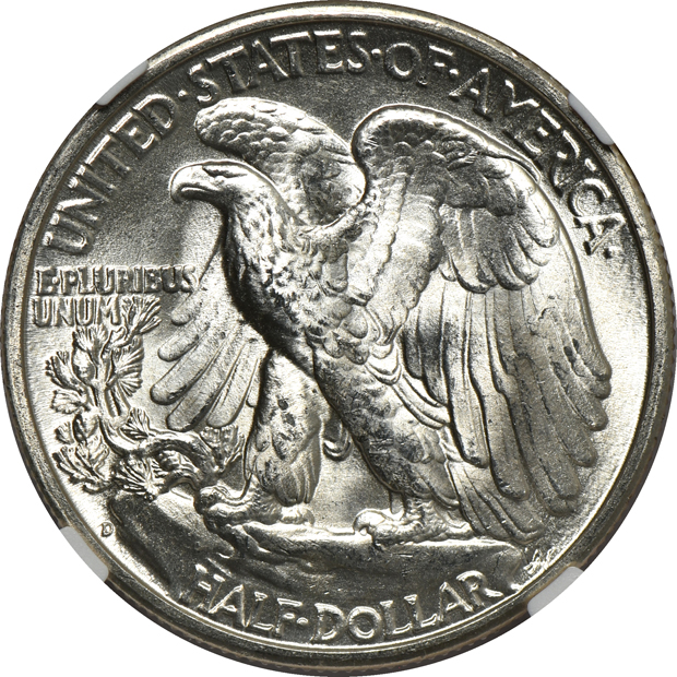 Two 1943, 1943-D, and two 1946-D, all NGC MS-66 CAC