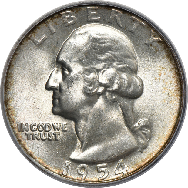 Four certified Washington quarters