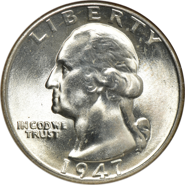 Eight Washington quarters, all NGC MS-67