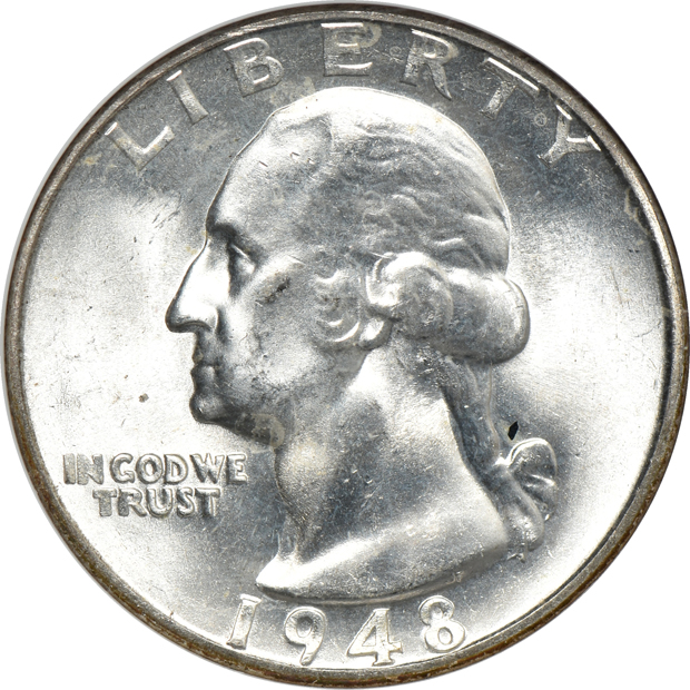 Eight Washington quarters, all NGC MS-67