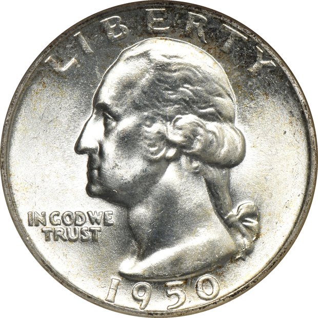 Eight Washington quarters, all NGC MS-67