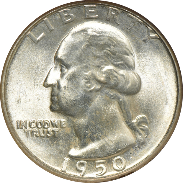 Eight Washington quarters, all NGC MS-67