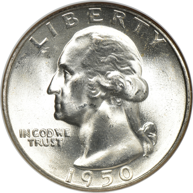 Eight Washington quarters, all NGC MS-67