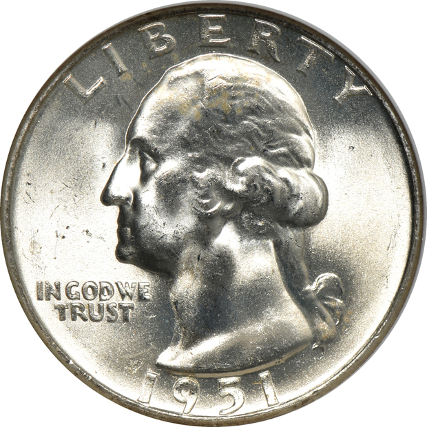 Eight Washington quarters, all NGC MS-67