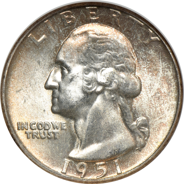 Eight Washington quarters, all NGC MS-67