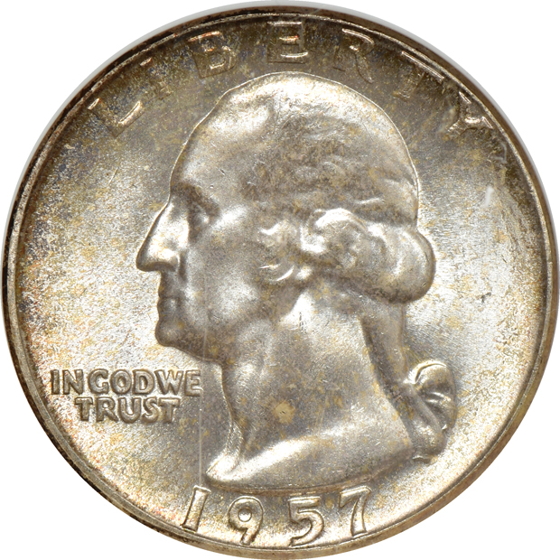 Eight Washington quarters, all NGC MS-67