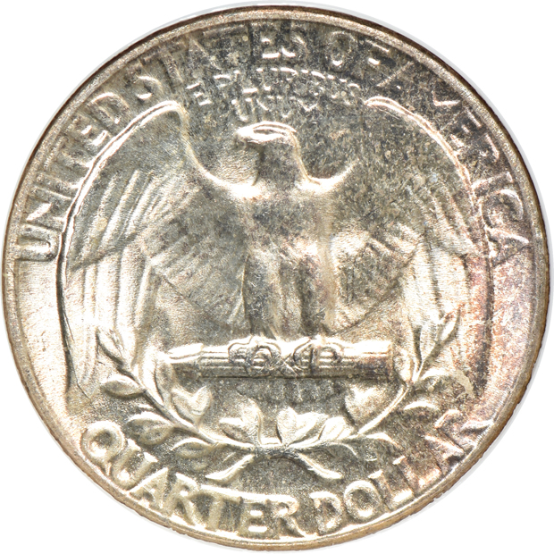 Four Washington quarters, all NGC MS-67