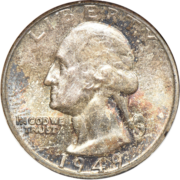 Four Washington quarters, all NGC MS-67