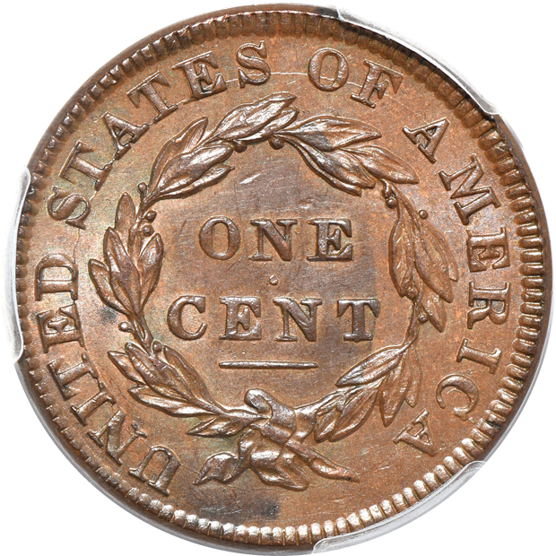 1834 Small 8 Lg Stars Med Let PCGS MS-63 CAC