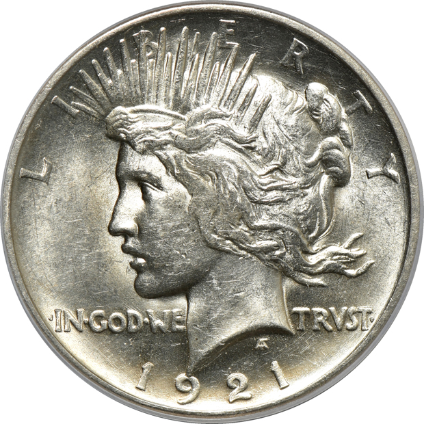 Group of five United States silver type coins certified by PCGS, as described
