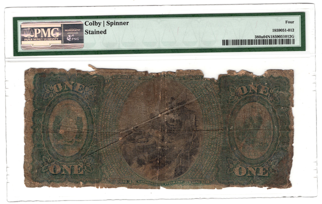 Original Series $1 - Columbia, MO Charter #1467 - PMG Good-4/stained