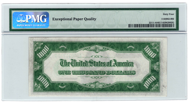1928 $1,000 Boston Fr# 2211-A - PMG ChCU-64 EPQ