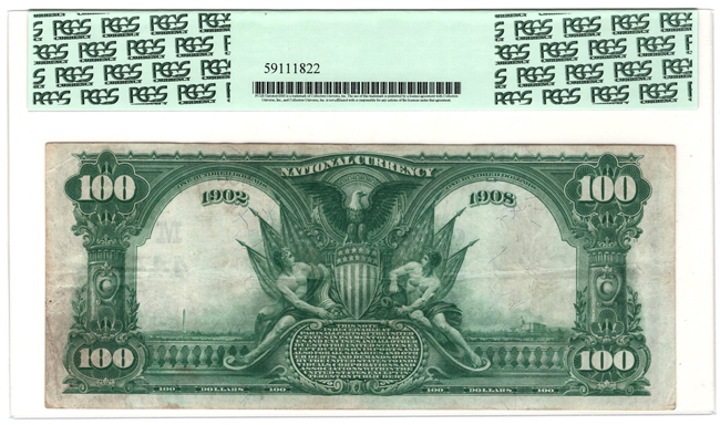 1902 $100 Blue Seal Date Back - Columbus, OH Charter #4443 - PCGS VF-30