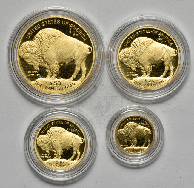 2008 American Buffalo gold proof four-coin set