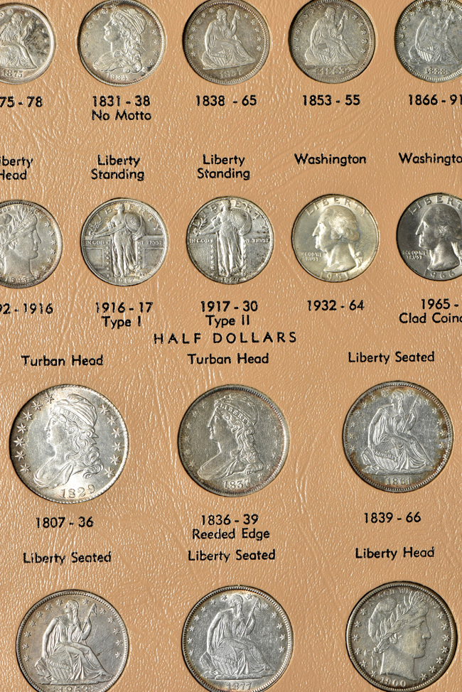 Complete Dansco 7070 U.S. type set collection including gold
