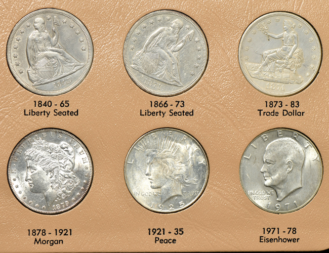 Complete Dansco 7070 U.S. type set collection including gold