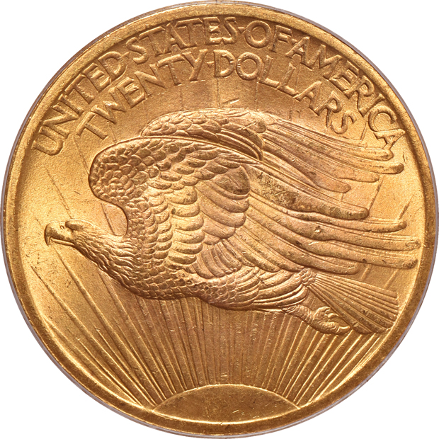 1907 No Motto Saint Gaudens PCGS MS-64 (green label)