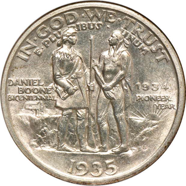 1935/34 Boone P, D, and S set, all NGC MS-65