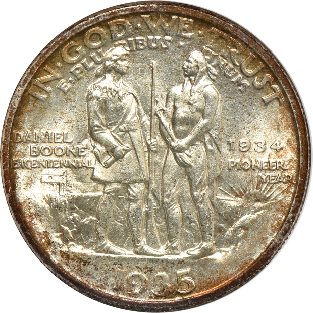 1935/34 Boone P, D, and S set, all NGC MS-65
