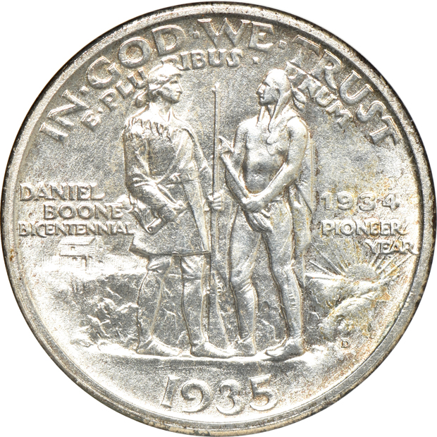 1935/34 Boone P, D, and S set, all NGC MS-65