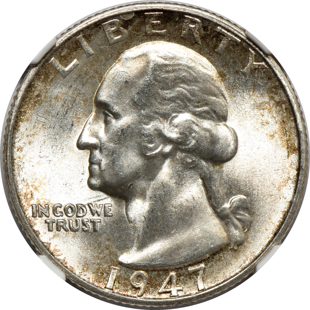 Group of twenty-one Washington quarters certified by NGC