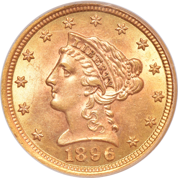 1856 NGC MS-61 CAC, and an 1896 PCGS MS-63
