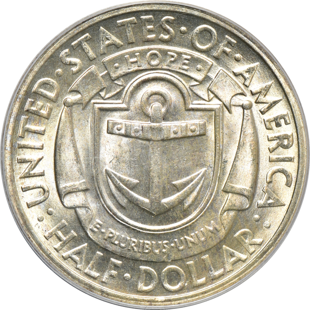 Four silver commemorative half-dollars, all CAC