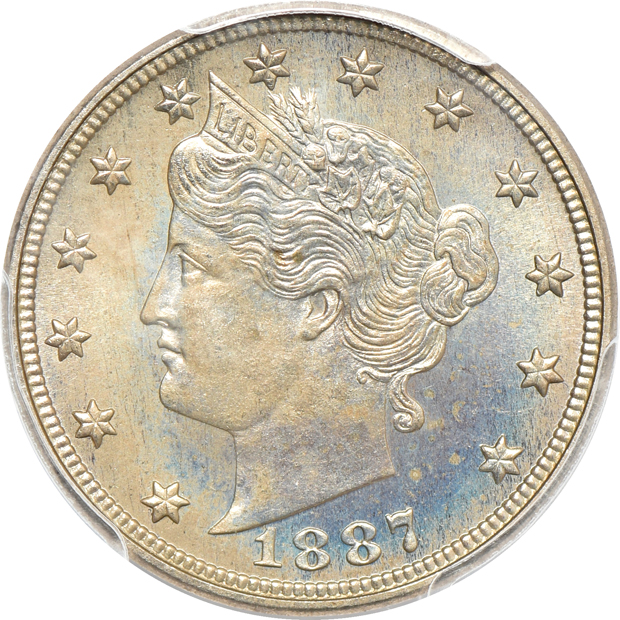 1884 PR-65 CAC, and an 1887 PR-65, both PCGS