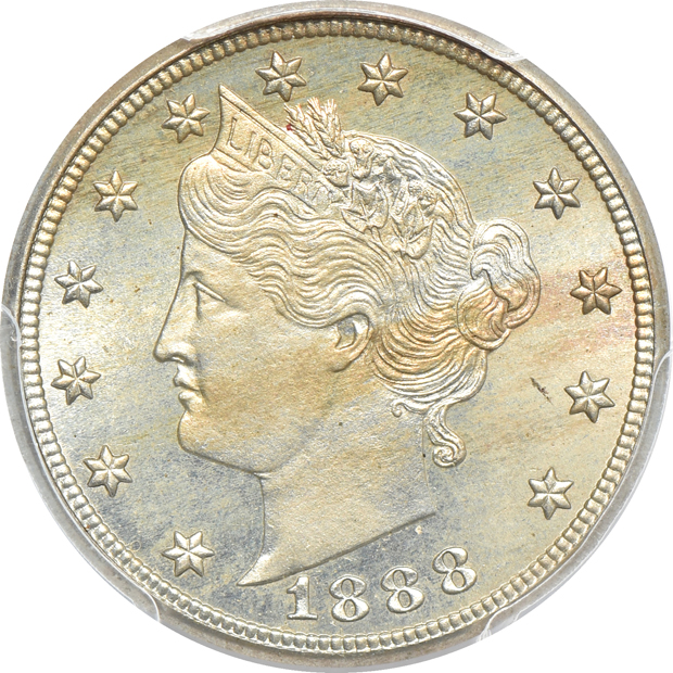 1887 PR-64, and an 1888 PR-65 CAC, both PCGS