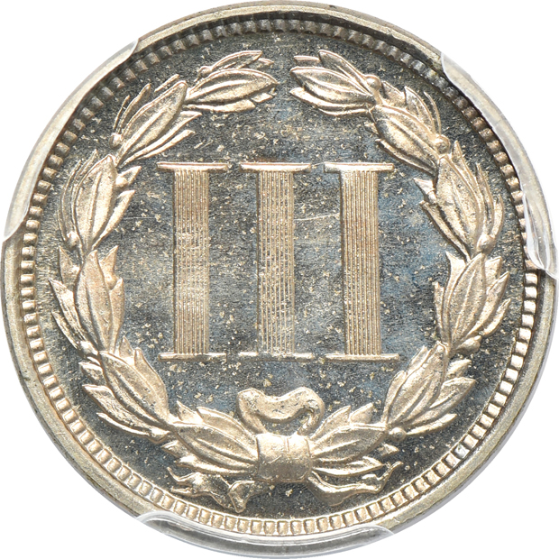 1869 PR-63 CAC, and an 1882 PR-65, both PCGS