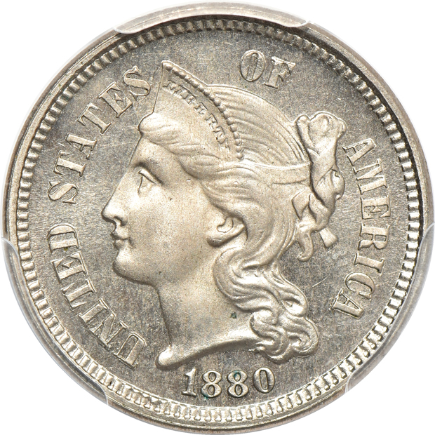 1871 and 1880, both PCGS PR-65 CAC
