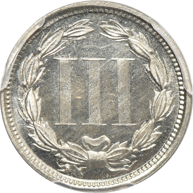 1873 Closed 3 PCGS PR-65