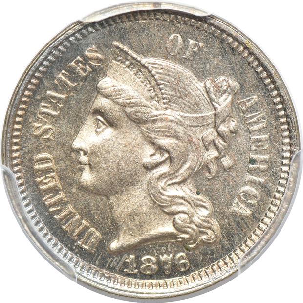 1874 and 1876, both PCGS PR-65