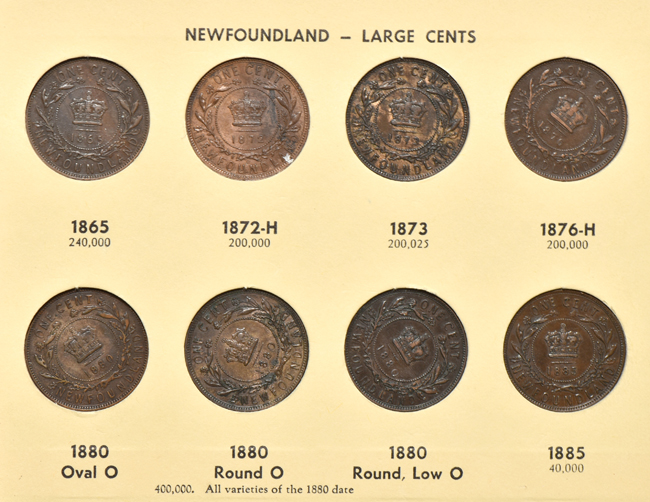 Canada - Complete collections of New Brunswick, Nova Scotia, Prince Edward Island and Newfoundland coins it two Library of Coins albums, vol. 68 and 69.