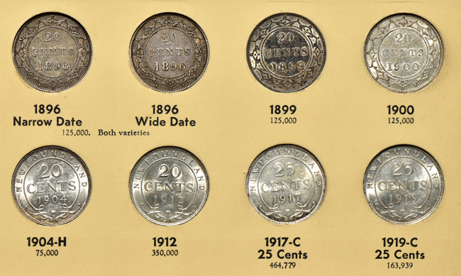 Canada - Complete collections of New Brunswick, Nova Scotia, Prince Edward Island and Newfoundland coins it two Library of Coins albums, vol. 68 and 69.