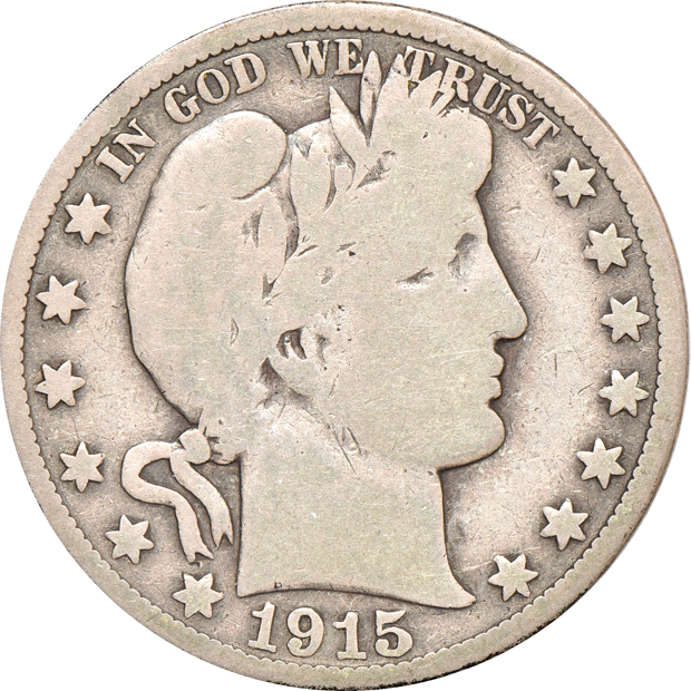 Collection of seventy-two different Barber half-dollars in a Dansco 7150 album